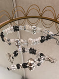 Silver Disco Phone Charm & Keyring Bundle