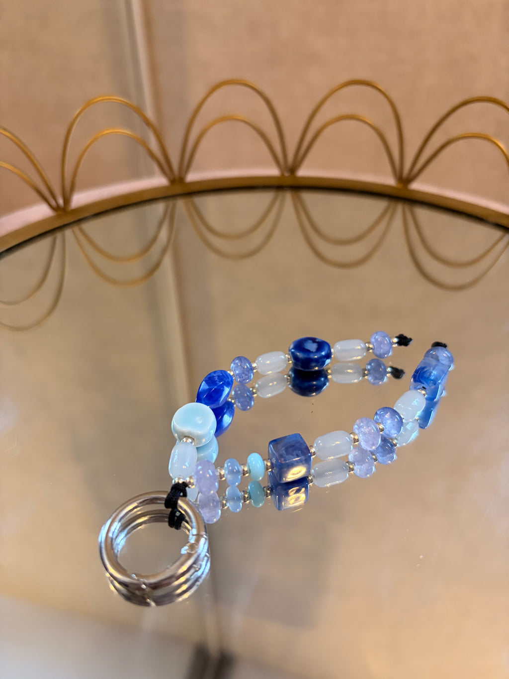 Blue Ceramic Bag Charm