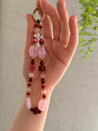 Pink & Burgundy Phone Charm Bag Charm Set