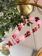 Pink & Burgundy Phone Charm Bag Charm Set