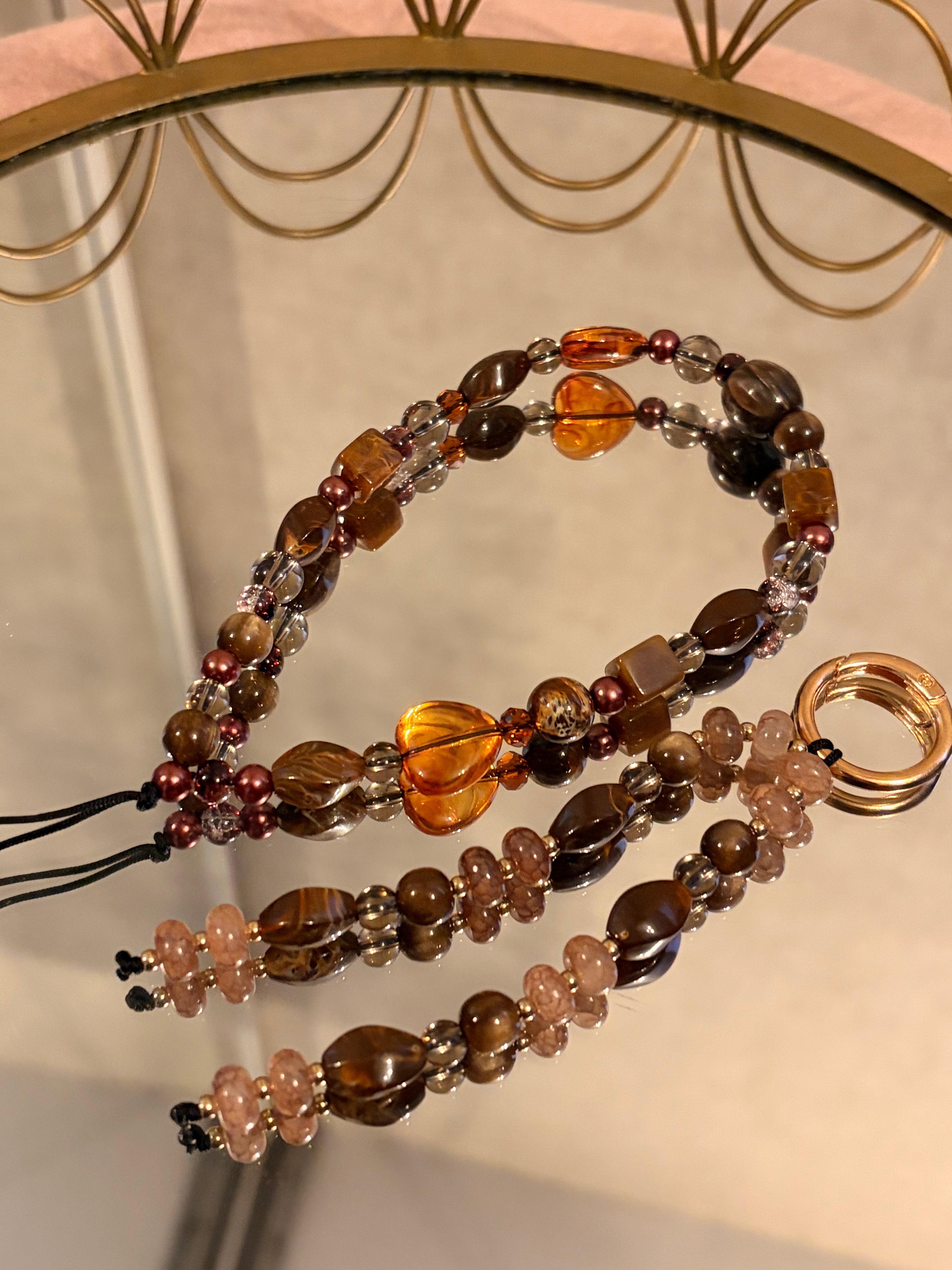 Brown Phone Charm & Bag Charm Bundle