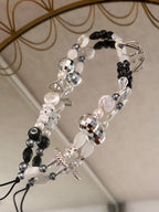 Silver Disco Phone Charm