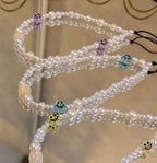 Smiley Face Beaded Phone Charm
