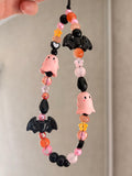 Pink Ghost & Black Bat Phone Charm,