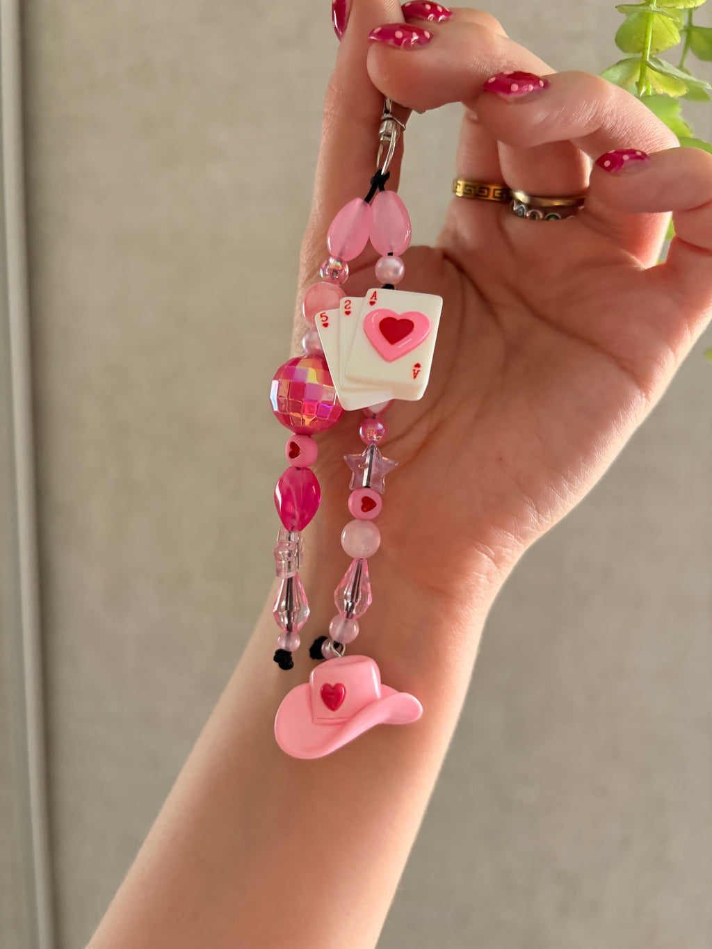 Pink Disco Keyring