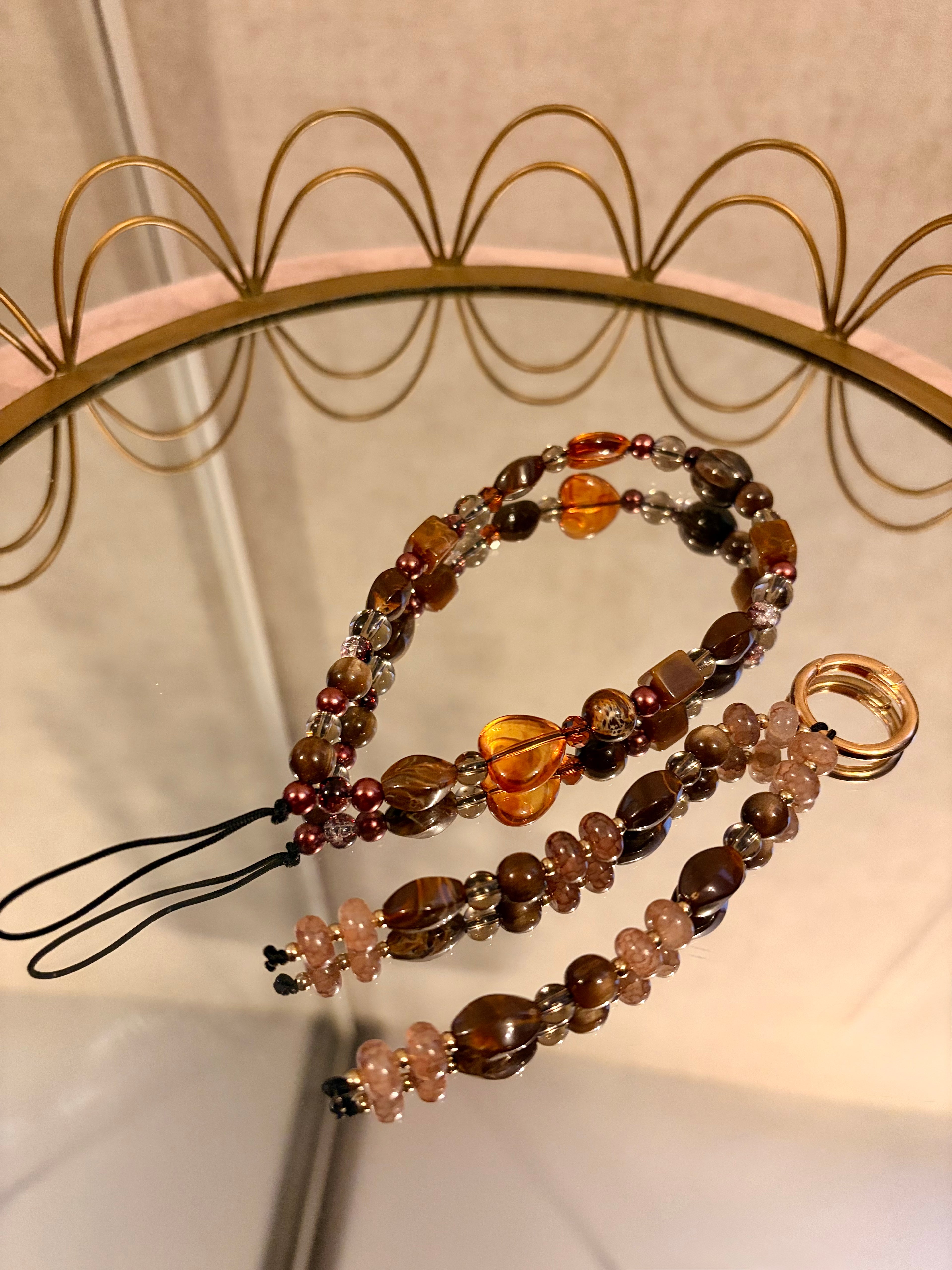 Brown Phone Charm & Bag Charm Bundle
