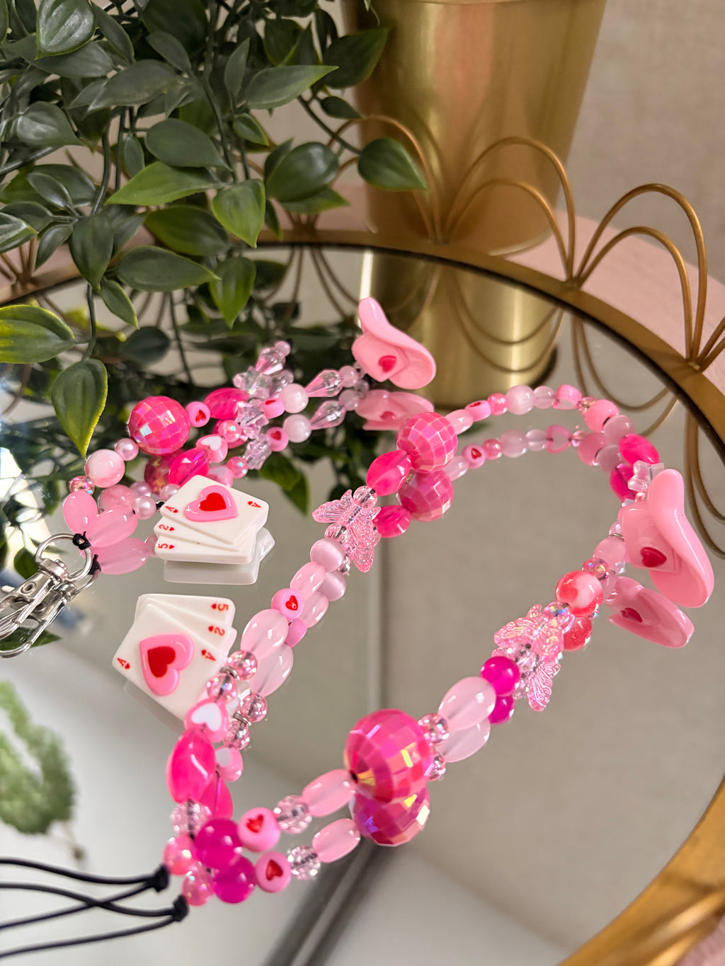 Pink Disco Phone Charm & keyring Bundle