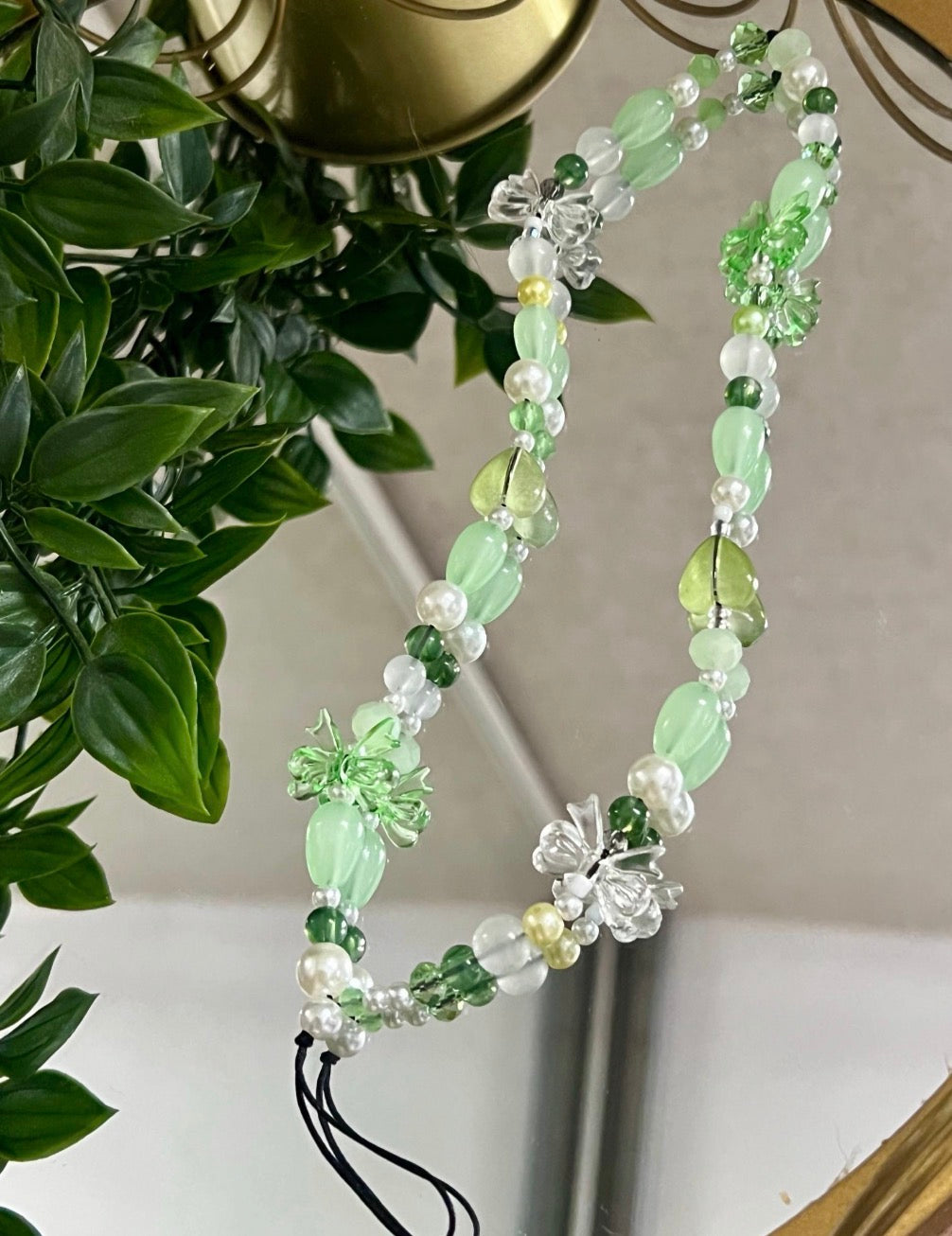 Sage Bow Phone Charm