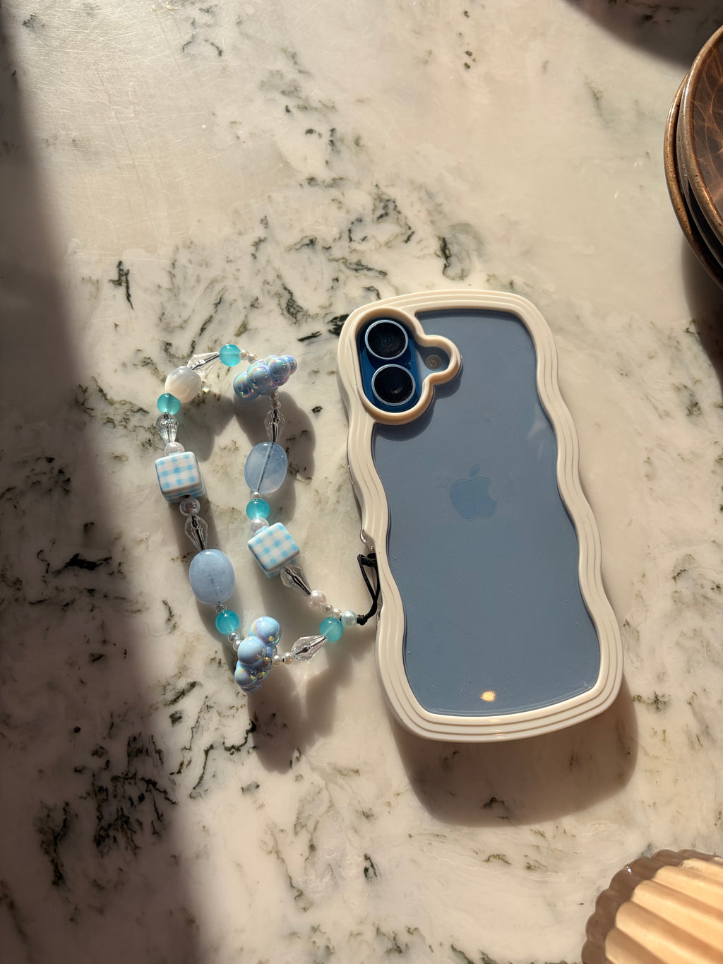 Blue Cloud Phone Charm