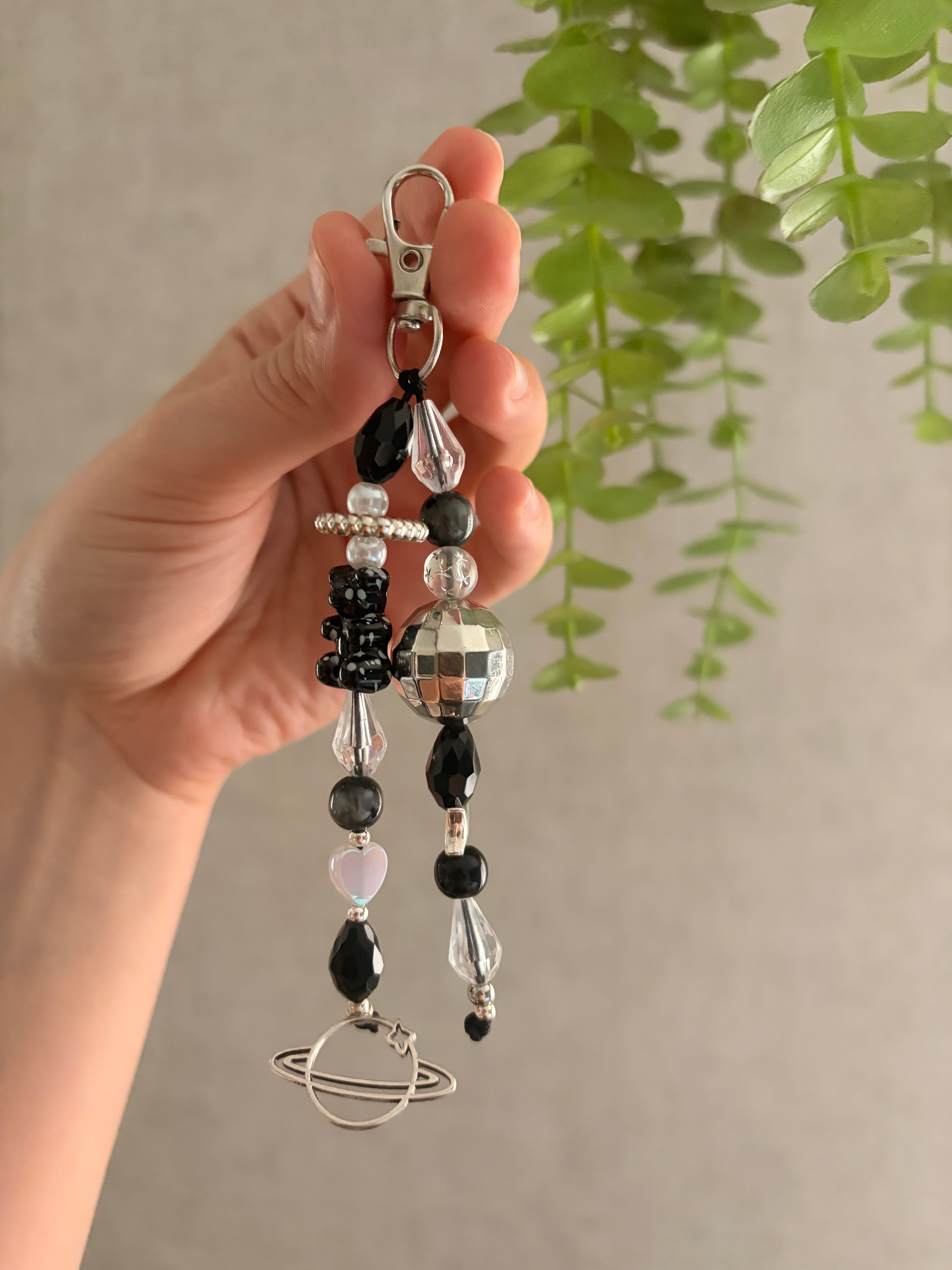 Silver Disco Keyring