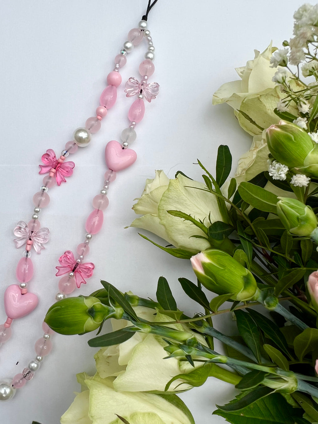 Pink Bow Phone Charm