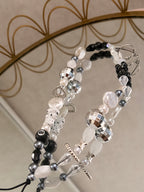 Silver Disco Phone Charm