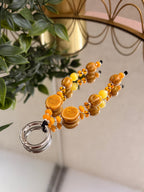 Yellow Ceramic Bag Charm