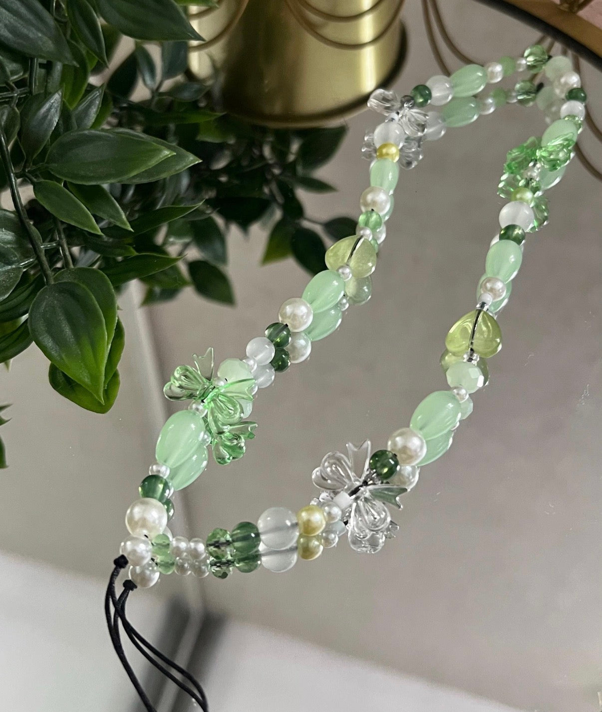 Sage Bow Phone Charm