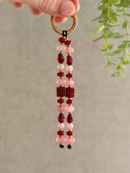 burgundy And Pink Bag Charm