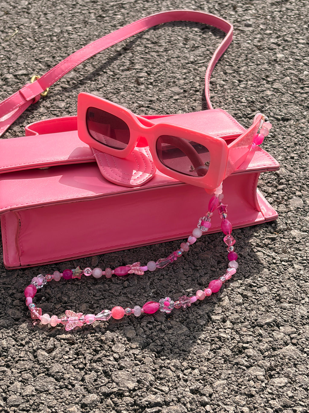 Pink Glasses Charm