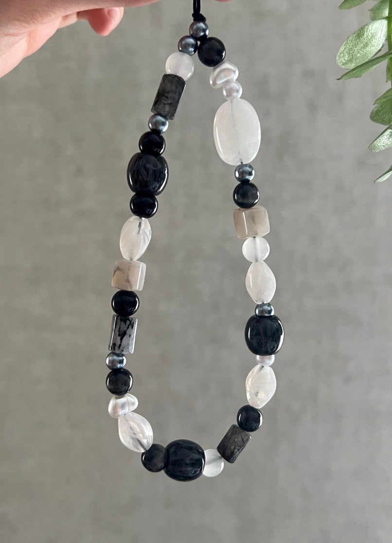 Black And White Phone Charm