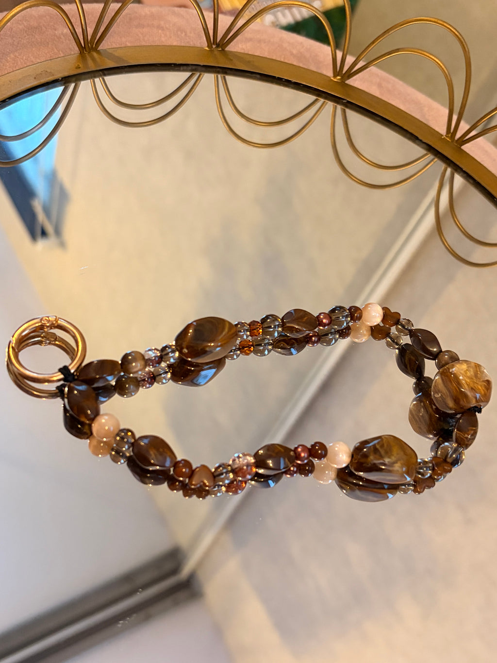 Brown Natural Phone Charm