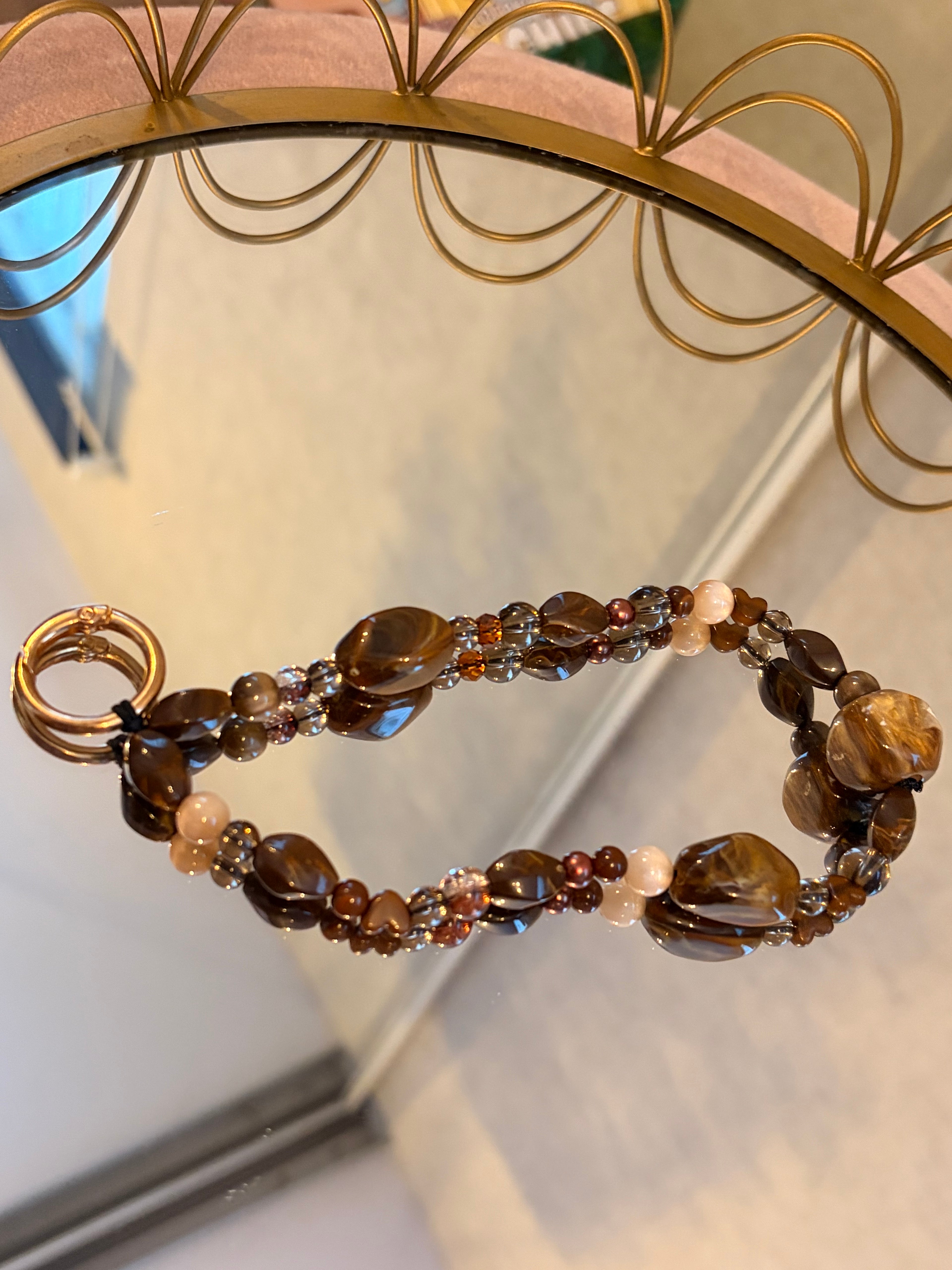 Brown Natural Phone Charm
