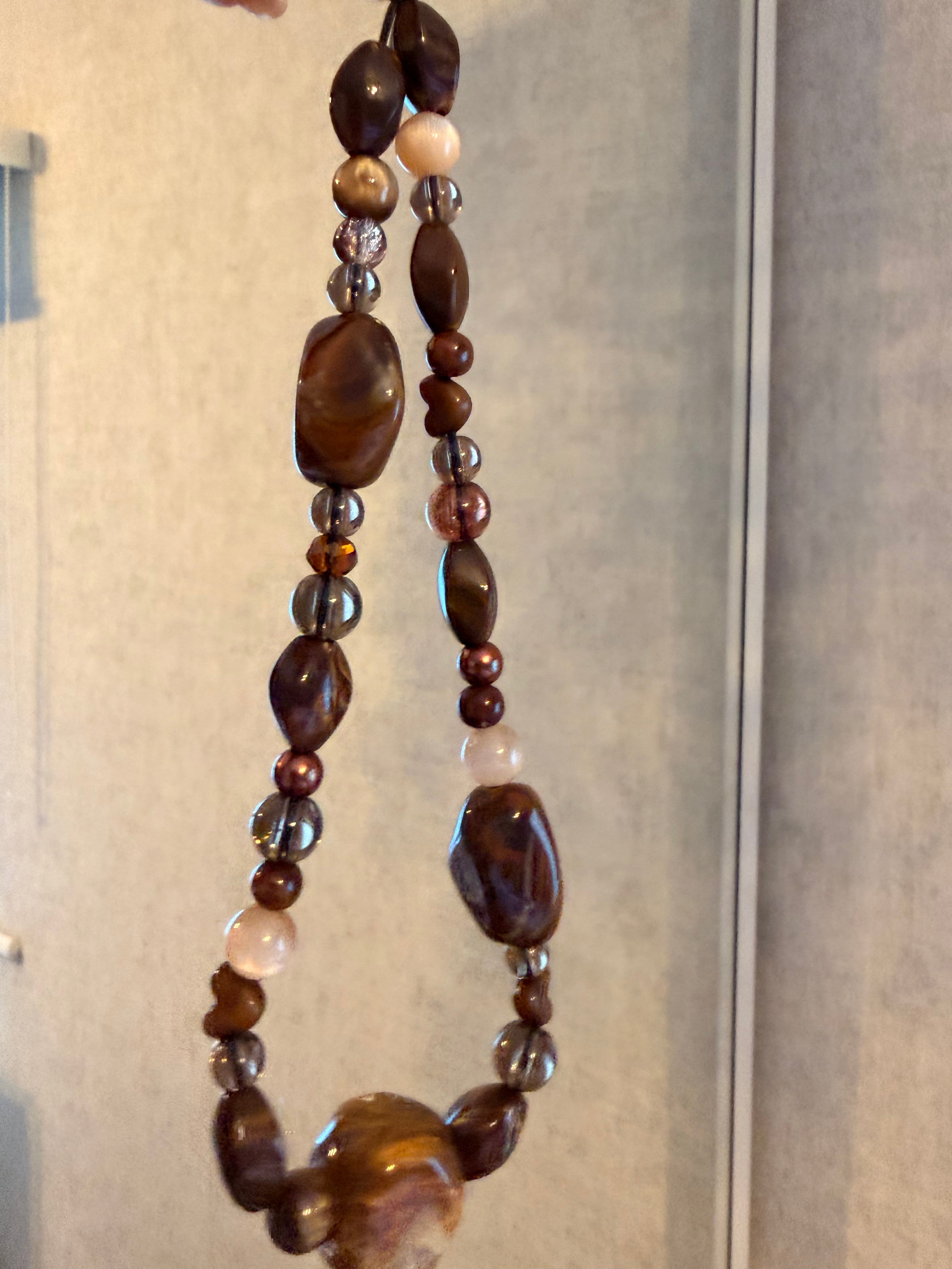 Brown Natural Phone Charm