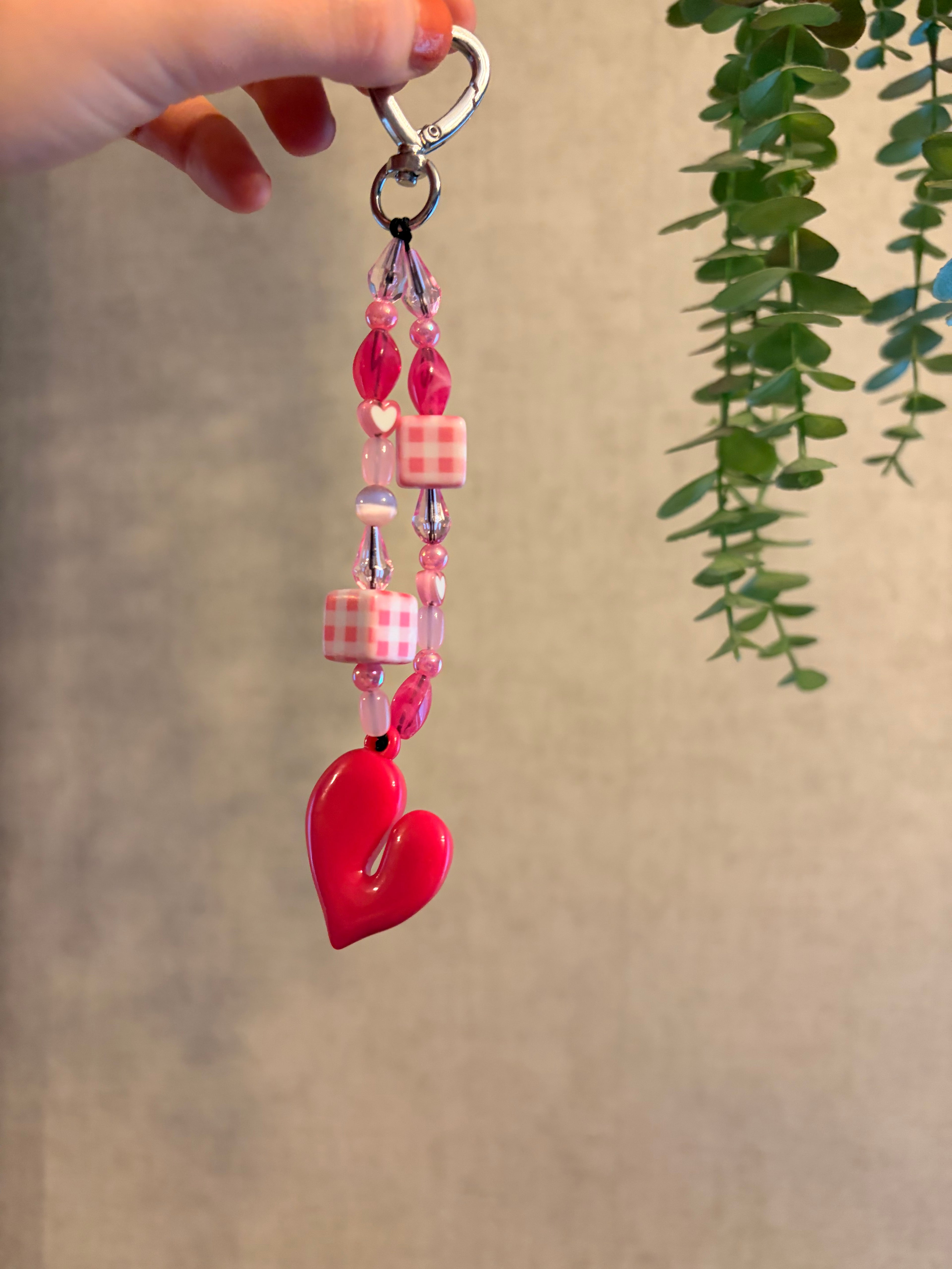 Heart Bag Charm,Keyring