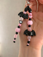 Pink And Black Halloween Keyring