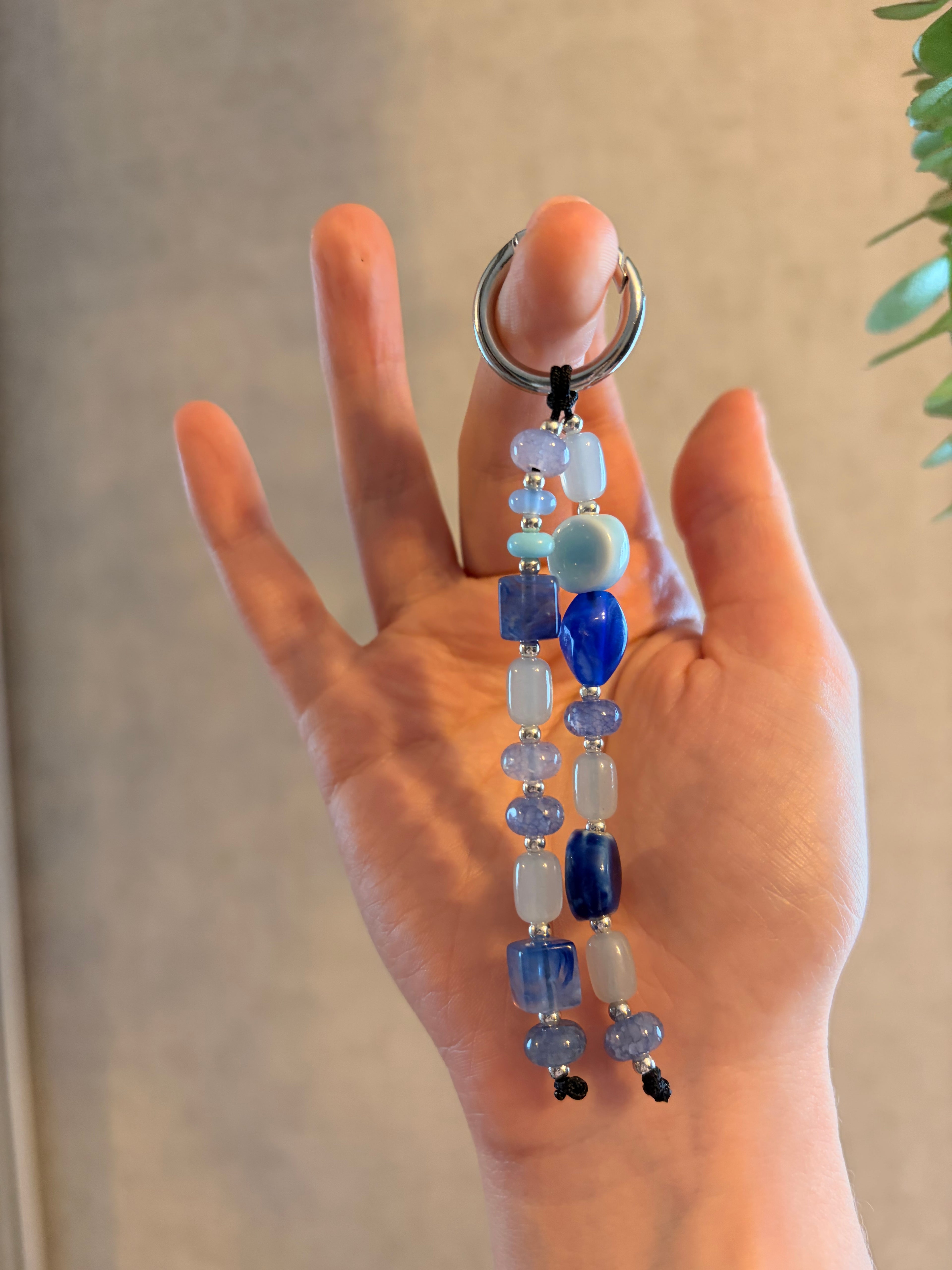 Blue Ceramic Bag Charm
