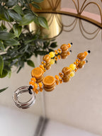 Yellow Ceramic Bag Charm