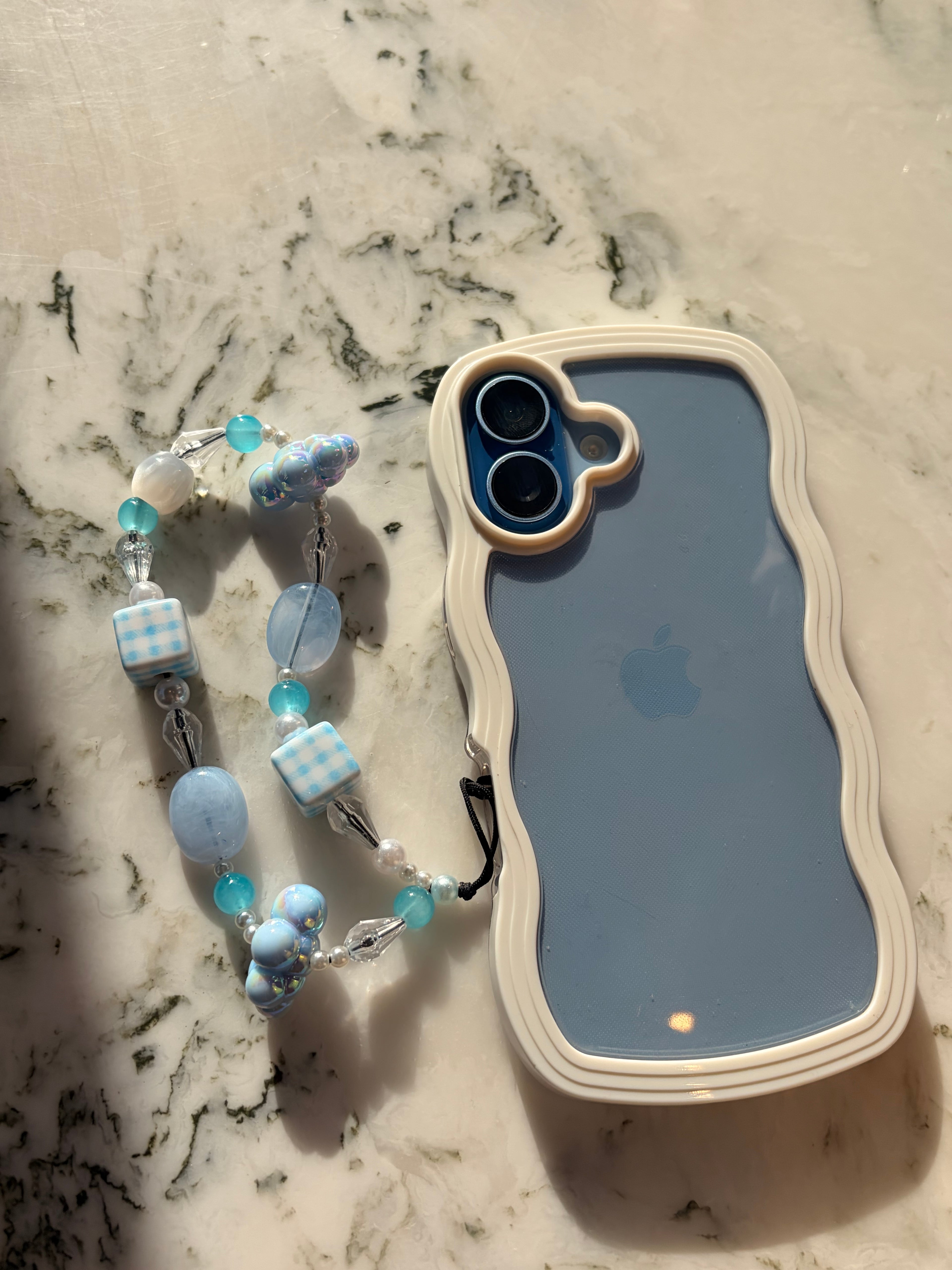 Blue Cloud Phone Charm