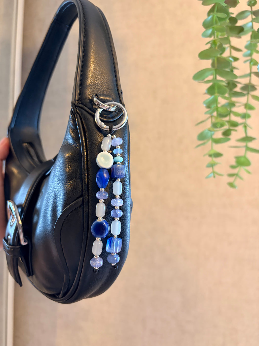 Blue Ceramic Bag Charm