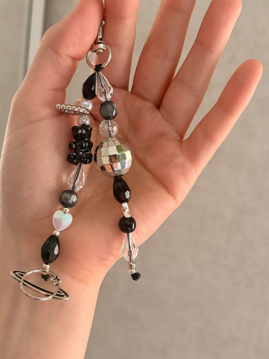 Silver Disco Keyring