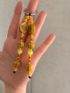 Yellow Ceramic Bag Charm