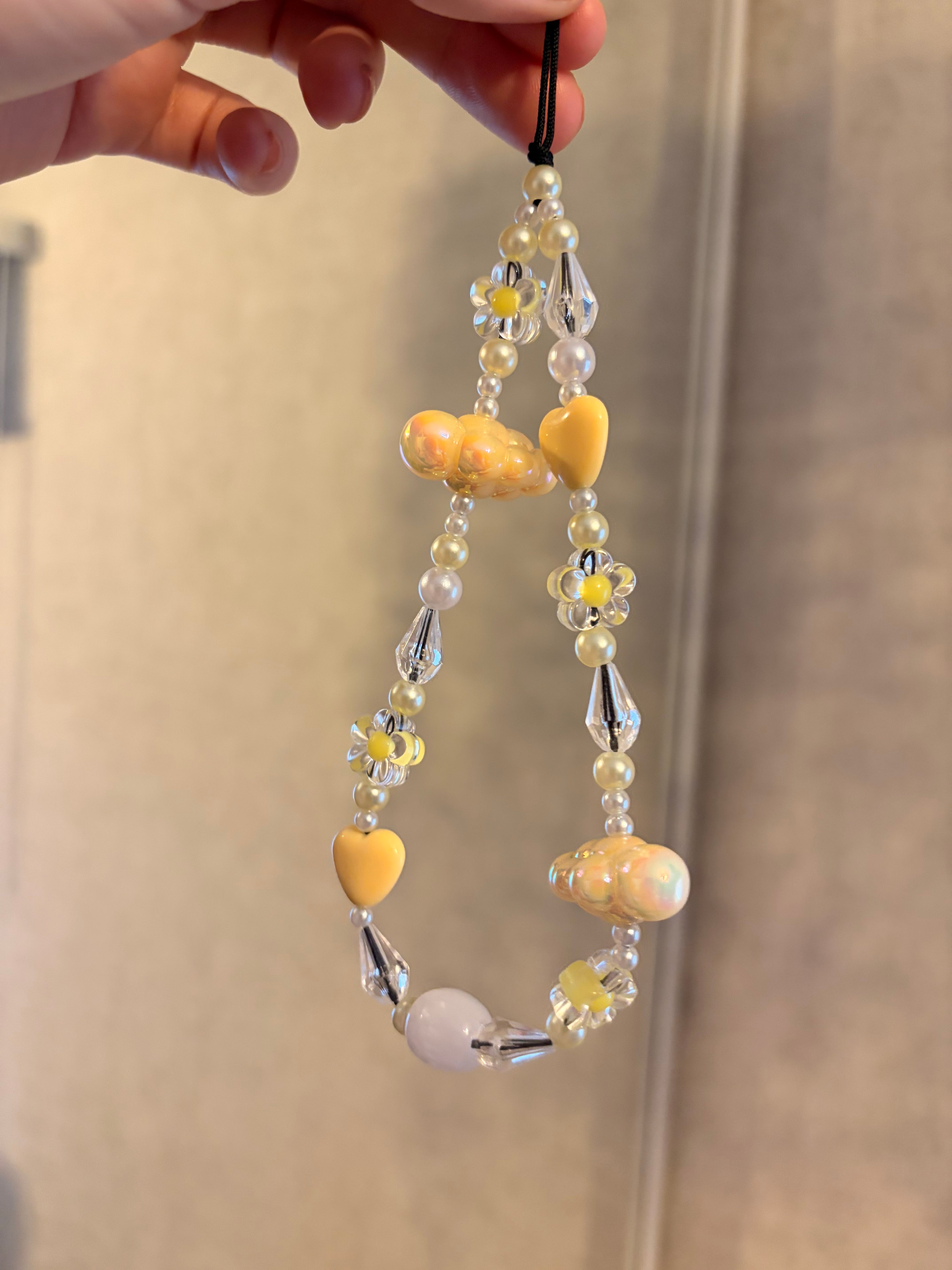 Butter Yellow Cloud Phone Charm