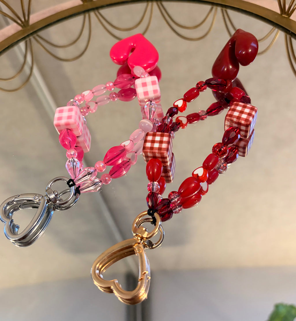 Heart Bag Charm,Keyring