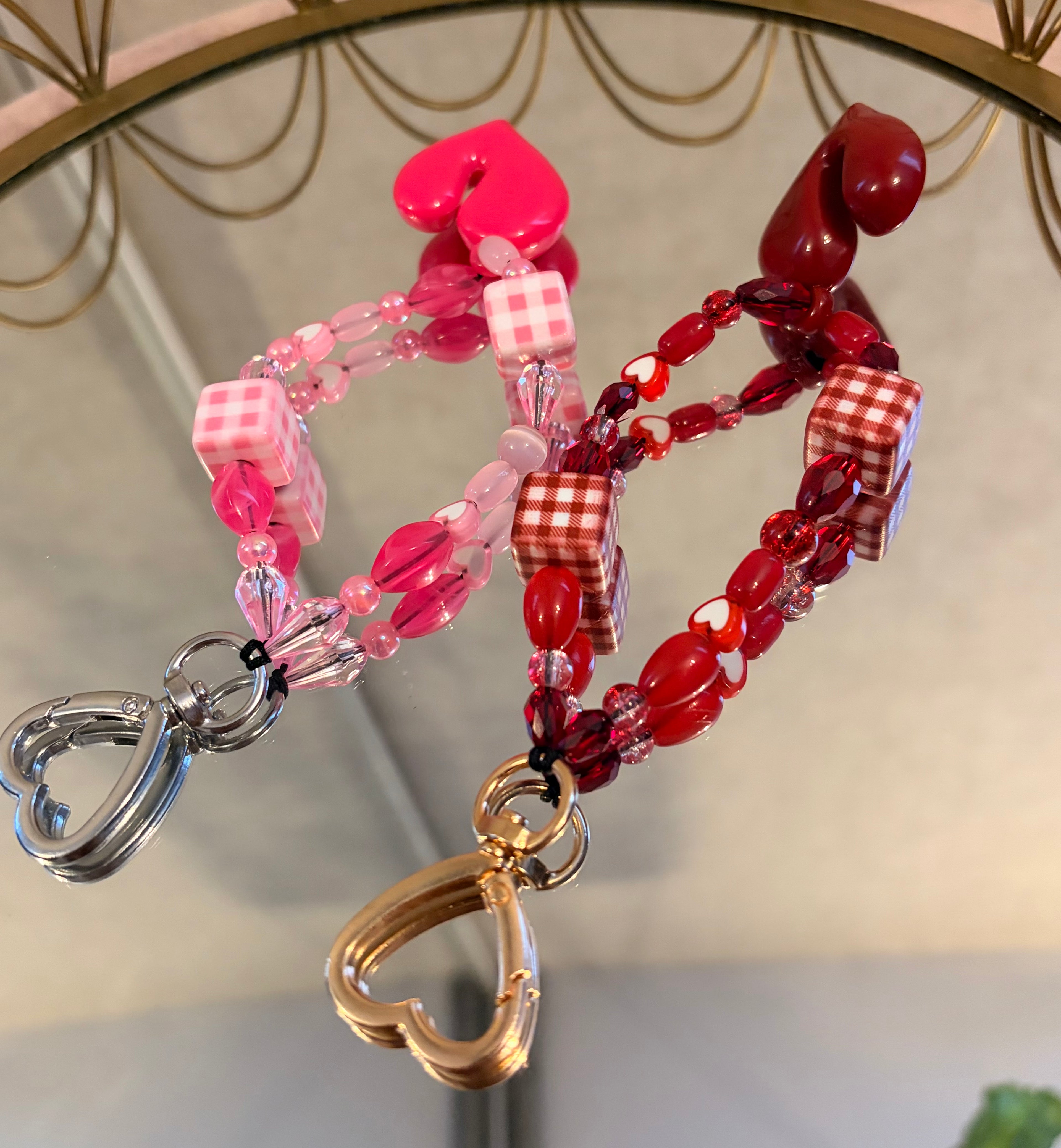Heart Bag Charm,Keyring
