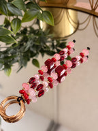 burgundy And Pink Bag Charm
