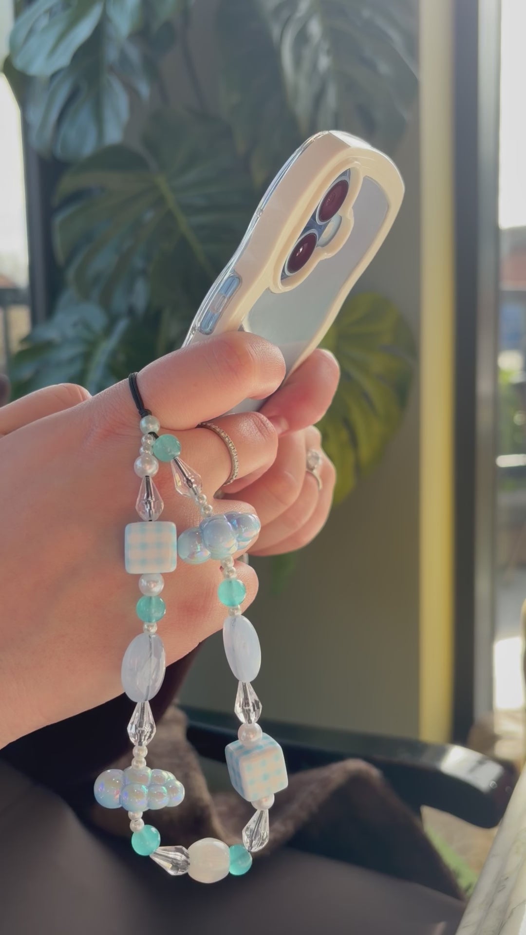 Blue Cloud Phone Charm