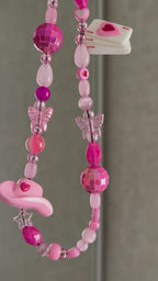 Pink Disco Phone Charm