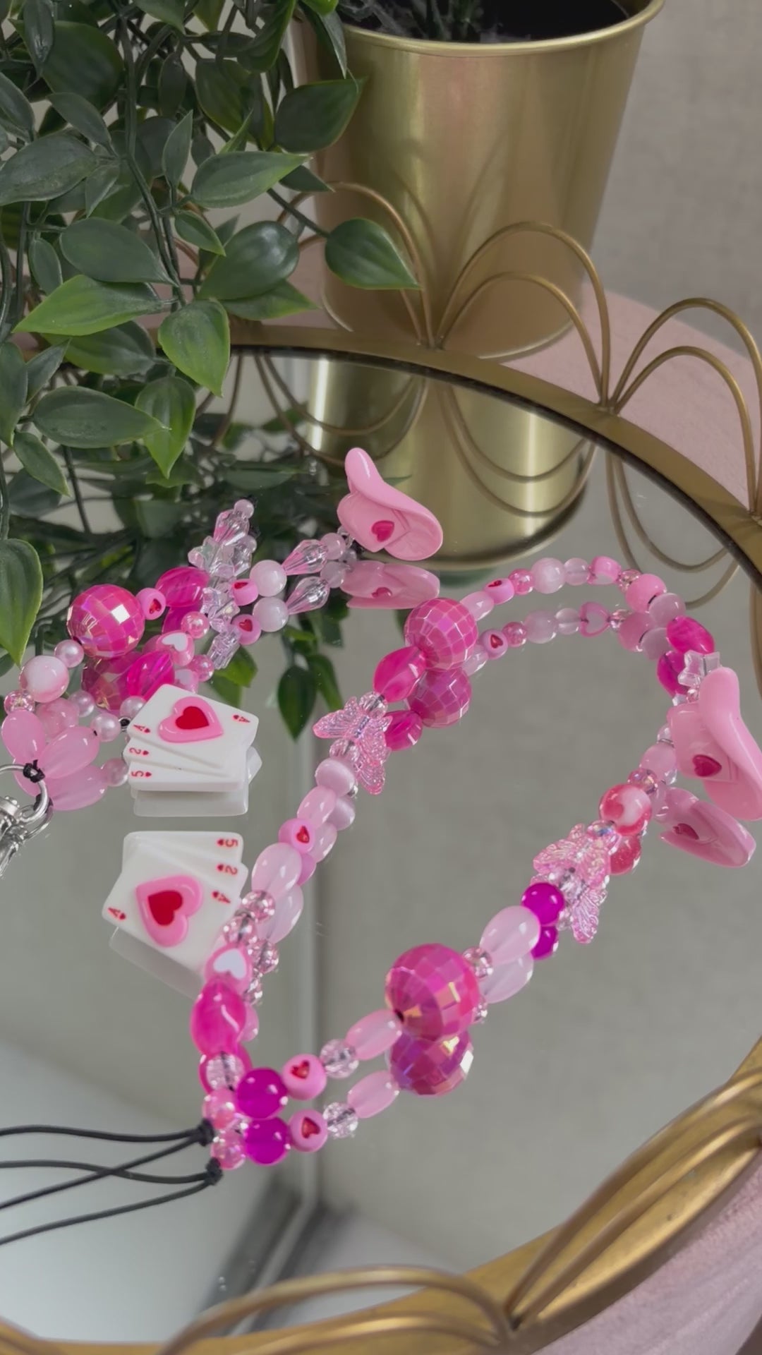 Pink Disco Phone Charm & keyring Bundle
