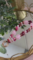 Pink & Burgundy Phone Charm