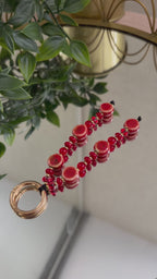 Red Ceramic Bag Charm