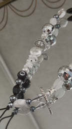 Silver Disco Phone Charm