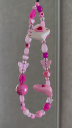 Pink Disco Phone Charm